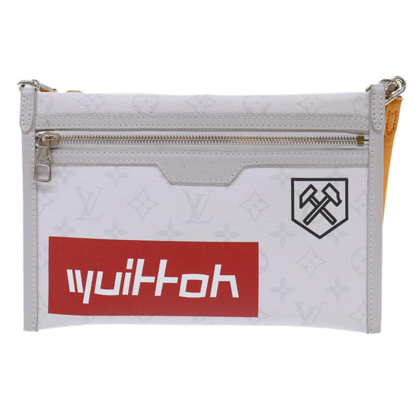 Louis Vuitton Double Flat Messenger Bag Limited Edition Logo Story Monogram Canvas and Denim - image 1