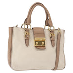 Miu Miu Madras Convertible Lock Tote Leather Medium - image 1