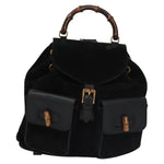 Gucci Vintage Bamboo Backpack Suede Medium - image 1