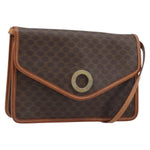 Celine Vintage Macadam Circle Logo Shoulder Bag Canvas and Leather - image 17
