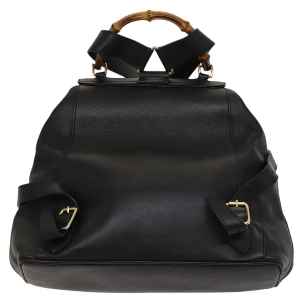 Gucci Vintage Bamboo Backpack Leather