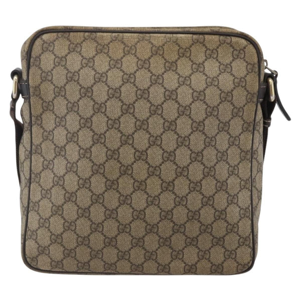 Gucci Front Zip Messenger GG Coated Canvas Medium