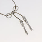 Christian Dior Bow CD Pendant Necklace Metal with Crystal - image 5
