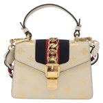 Gucci Sylvie Top Handle Bag Printed Leather Mini - image 1