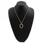 Christian Dior VIntage Circle Pendant Necklace Metal with Crystals - image 6