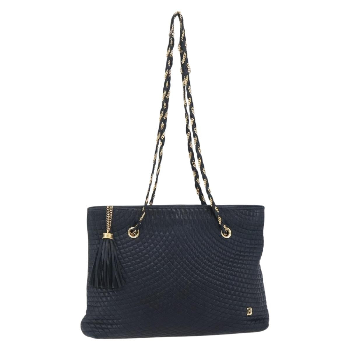 Bally Vintage Chain Shoulder Bag Quilted Leather - image 1