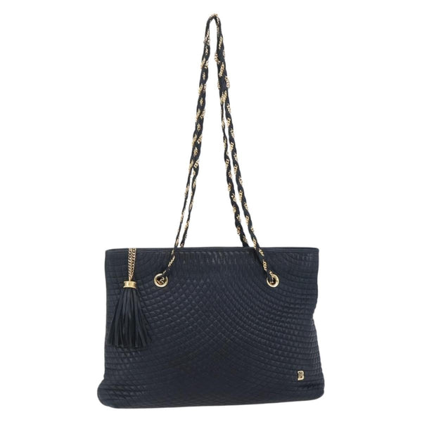 Bally Vintage Chain Shoulder Bag Quilted Leather - image 1