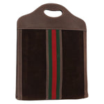 Gucci Vintage Web Sherry Line Handbag Suede - image 15