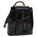 Gucci Vintage Bamboo Backpack Patent Mini - image 13