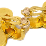 Chanel Vintage CC Heart Clip-On Earrings Metal Small - image 3