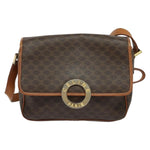 Celine Vintage Macadam Circle Logo Shoulder Bag Canvas and Leather - image 18