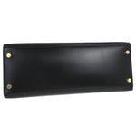 Hermes Kelly Handbag Black Box Calf with Gold Hardware 28 - image 7