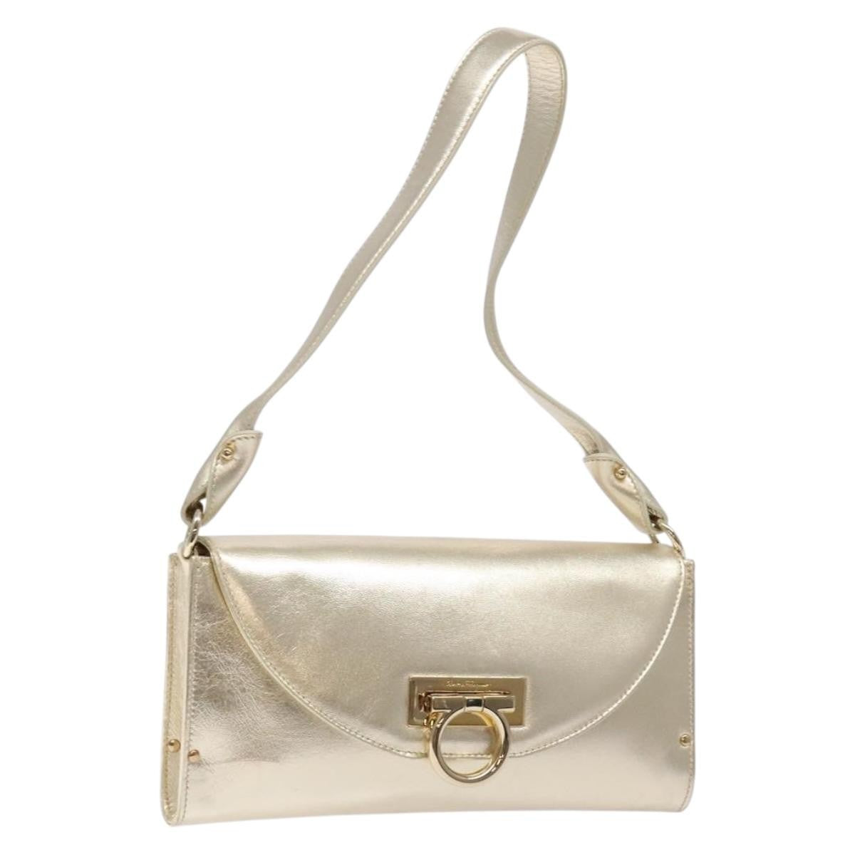 Salvatore Ferragamo Gancini Shoulder Bag Leather - image 1