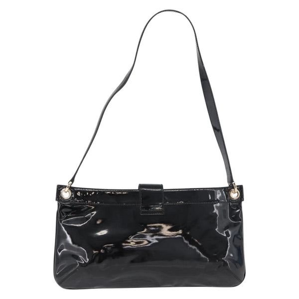 Salvatore Ferragamo Gancini Shoulder Bag Patent Leather