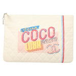 Chanel Coco Cuba Pouch Printed Quilted Canvas Medium - image 16