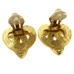 Chanel CC logo heart Gold-plated - image 2