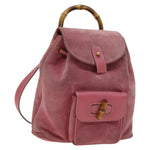 Gucci Gucci bamboo backpack daim mini - image 14
