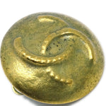 Chanel Vintage CC Round Clip-On Earrings Metal Small - image 3