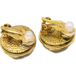 Chanel CC Round Earrings Metal and Crystal - image 2
