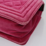 Chanel Boy Flap Bag Quilted Velvet Old Medium - image 16
