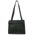 Chanel Vintage Zip Shoulder Bag Chevron Caviar Medium - image 2