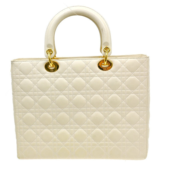 Christian Dior Lady Dior Bag Leather Large