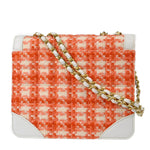 Chanel Vintage Chocolate Bar CC Flap Bag Quilted Tweed Small - image 2