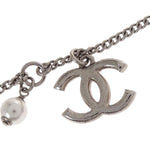 Chanel Vintage CC Pendant Long Necklace Metal - image 3
