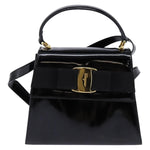 Salvatore Ferragamo Vintage Vara Bow Top Handle Bag Patent Leather - image 15