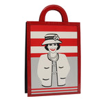 Chanel Vintage Portrait Tote Printed Leather and Quilted Patent Tall - image 1
