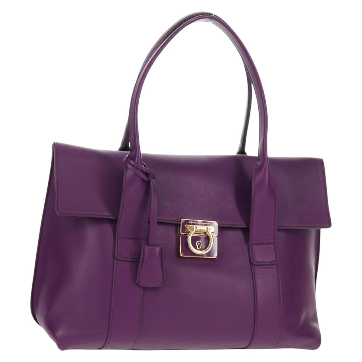 Salvatore Ferragamo Gancini Lock Flap Tote Leather Medium - image 1