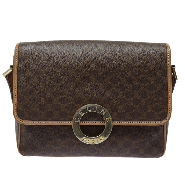 Celine Circle Logo Shoulder Bag Canvas - image 1