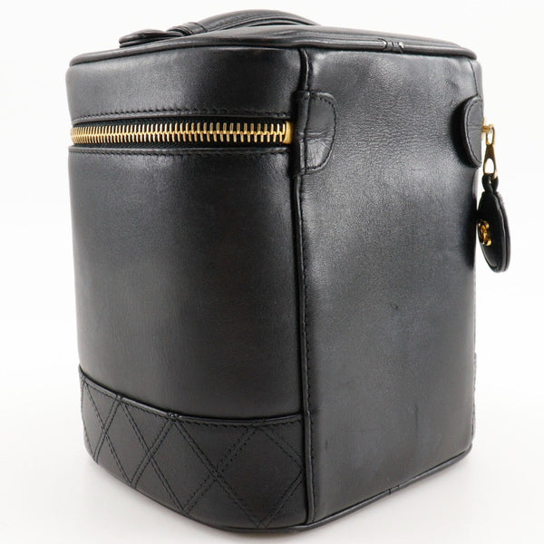 Chanel Vintage Cosmetic Case Leather Tall