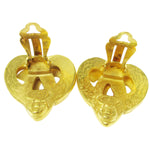 Chanel Vintage CC Heart Clip-On Earrings Metal Small - image 3