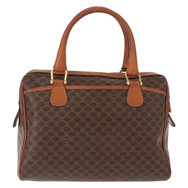 Celine Vintage Macadam Handbag Canvas and Leather