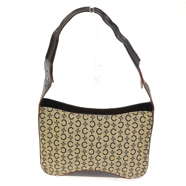Celine Vintage Macadam Shoulder Bag Canvas Medium