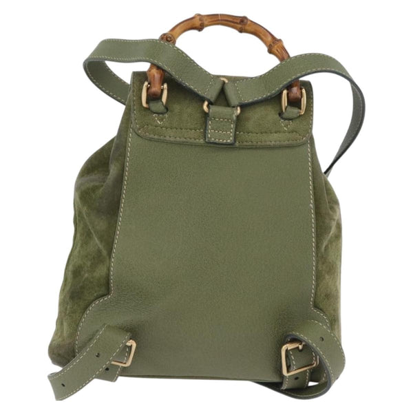 Gucci Gucci bamboo backpack daim mini
