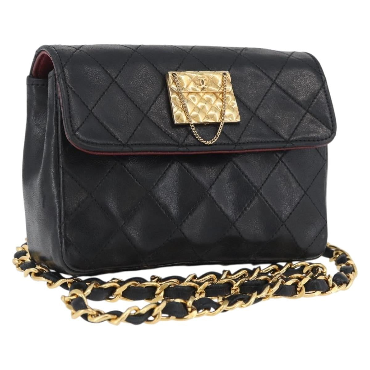 Chanel Vintage Square CC Flap Bag Quilted Lambskin Medium - image 1