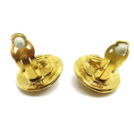 Chanel Vintage CC Round Clip-On Earrings Metal Small - image 3