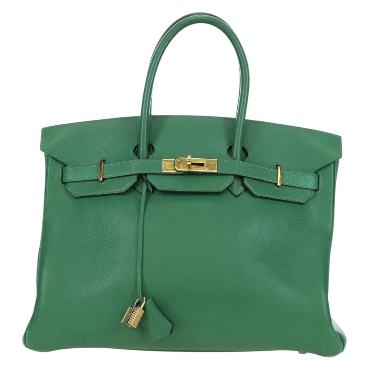 Hermes Birkin Handbag Green Togo with Gold Hardware 35 - image 1