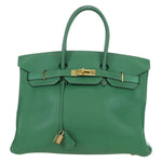 Hermes Birkin Handbag Green Togo with Gold Hardware 35 - image 1