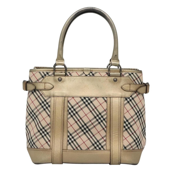 Burberry Nova Check Tote Canvas and Leather
