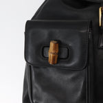 Gucci Vintage Bamboo Backpack Leather - image 19