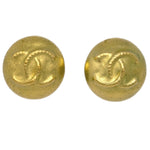 Chanel CC Button Clip-On Earrings Metal - image 1