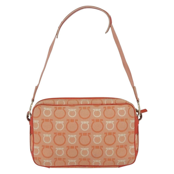Salvatore Ferragamo Gancini Shoulder Bag Canvas