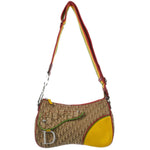 Christian Dior Vintage Rasta Saddle Messenger Bag Diorissimo Canvas Medium - image 1