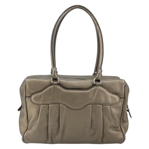 Salvatore Ferragamo Gancini Buckle Shoulder Bag Leather Large
