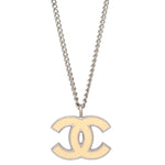 Chanel CC Logo Pendant Necklace Metal - image 2