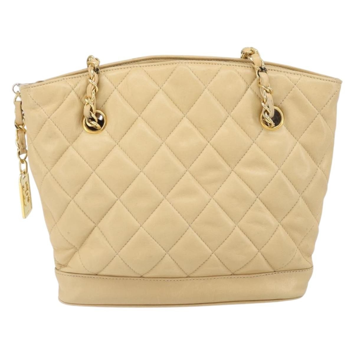Chanel Vintage CC Chain Shopper Quilted Leather - image 1