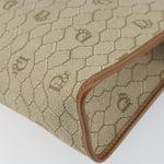 Christian Dior Vintage Honeycomb Zip Pouch Coated Canvas Medium - image 8